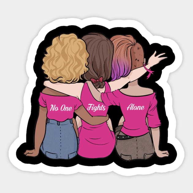 Breast Cancer Awareness T-Shirt for Women Sticker by Elliottda